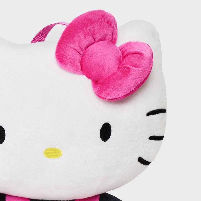 slide 4 of 4, Girls' Hello Kitty 14" Plush Backpack - Pink/White, 1 ct