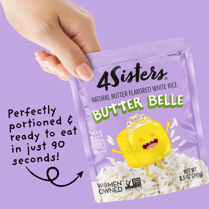 slide 8 of 10, 4Sisters Butter Belle Buttery White Rice Pouch - 8.5oz, 8.5 oz