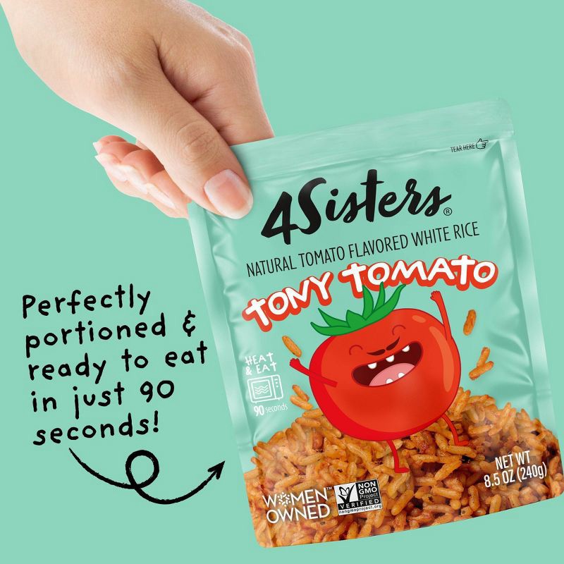 slide 8 of 10, 4Sisters Italian White Rice Kid's Pouch Tony Tomato - 8.5oz, 8.5 oz