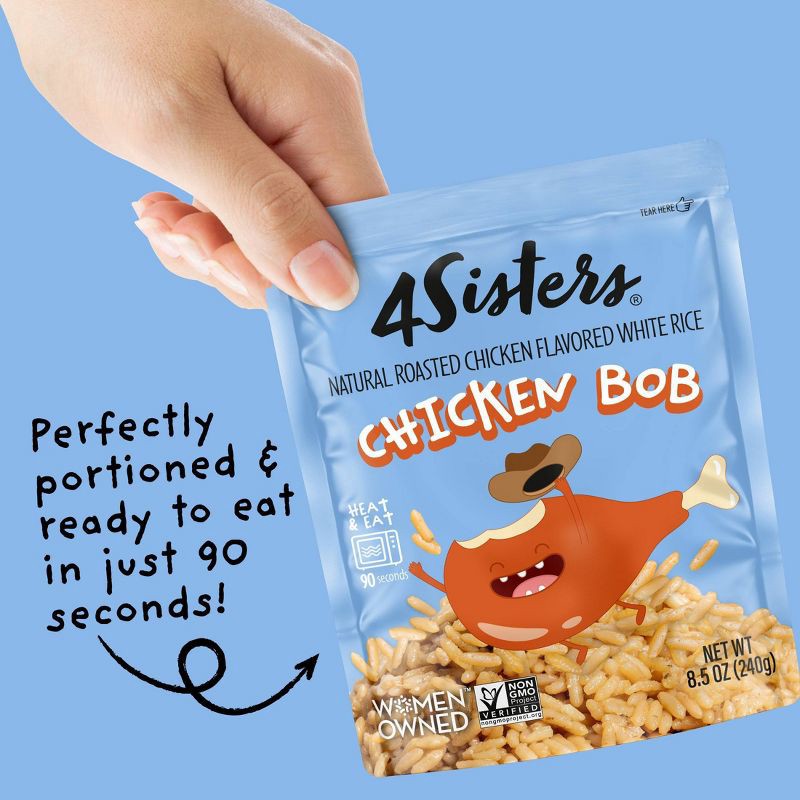 slide 8 of 10, 4Sisters Roasted Chicken White Rice Kid's Pouch Chicken Bob - 8.5oz, 8.5 oz