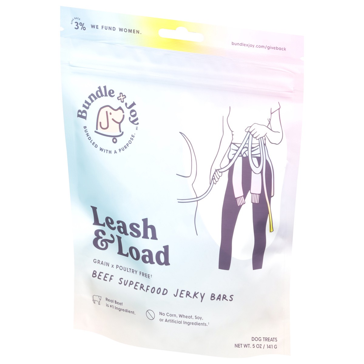 slide 13 of 14, Bundle Of Joy - Leash&Load Dog Superfood Beef Jerky Bar, 5 oz