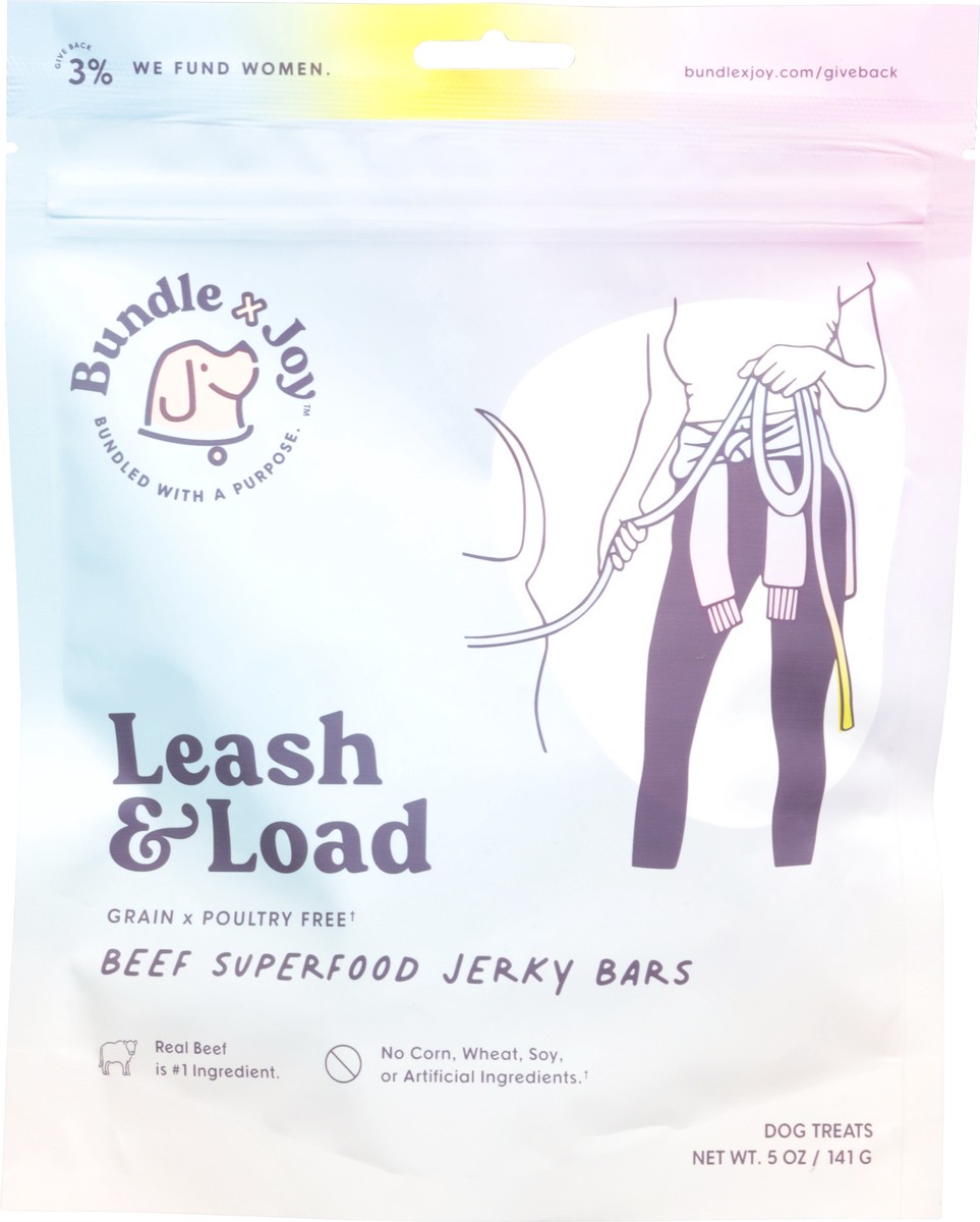 slide 10 of 14, Bundle Of Joy - Leash&Load Dog Superfood Beef Jerky Bar, 5 oz