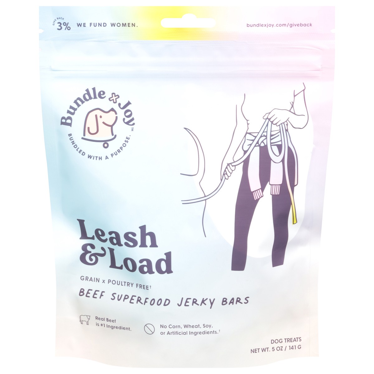 slide 12 of 14, Bundle Of Joy - Leash&Load Dog Superfood Beef Jerky Bar, 5 oz