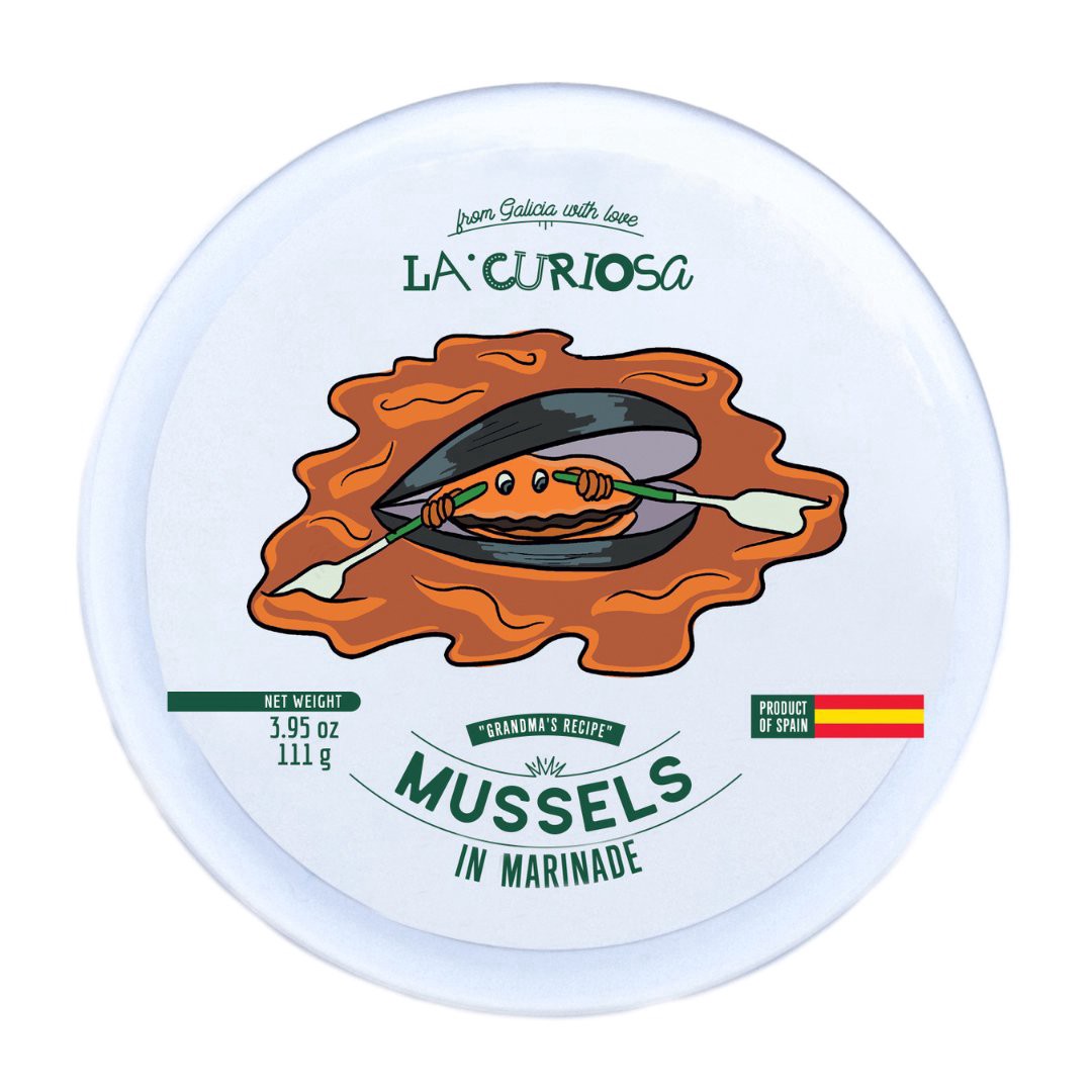 slide 1 of 1, La Curiosa Mussels in Marinade, 3.95 oz