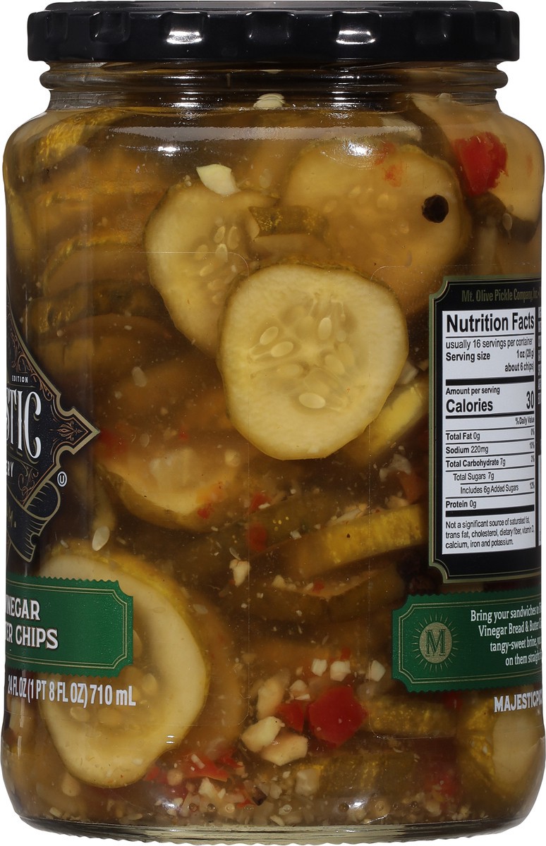 slide 3 of 9, Majestic Picklery Premium Red Wine Vinegar Bread & Butter Pickle Chips - 24 fl oz jar, 24 fl oz
