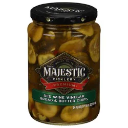 Majestic Picklery Premium Red Wine Vinegar Bread & Butter Pickle Chips - 24 fl oz jar