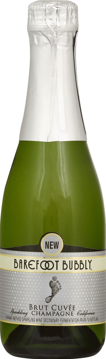 slide 5 of 6, Barefoot Champagne, Sparkling, Brut Cuvee, California, 187 ml