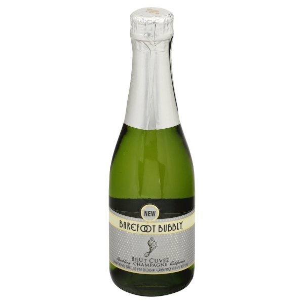 slide 1 of 6, Barefoot Champagne, Sparkling, Brut Cuvee, California, 187 ml