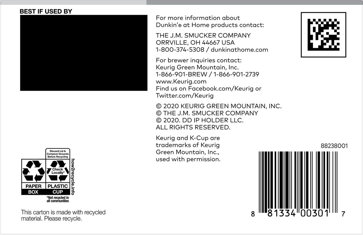 slide 2 of 9, Dunkin' Hazelnut K-Cup Single-Serve Pods, 10 ct