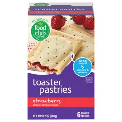 Food Club Strawberry Toaster Pastries, 6 ea