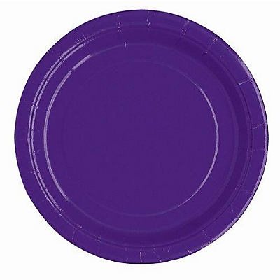 slide 1 of 1, Unique Industries Purple Plates, 20 ct; 7 in