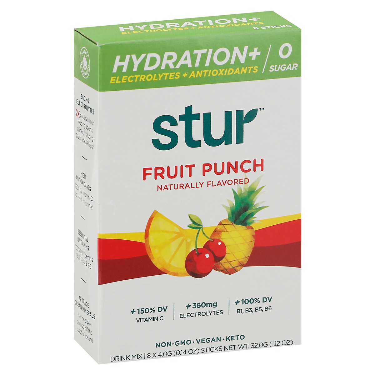 slide 9 of 9, Stur Hydration+ Fruit Punch Drink Mix ea - 8 ct, 8 ct