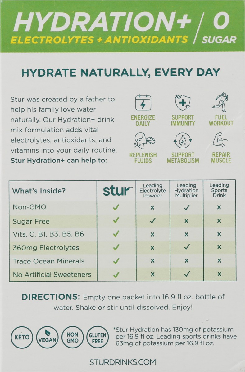 slide 2 of 9, Stur Hydration+ Fruit Punch Drink Mix ea - 8 ct, 8 ct