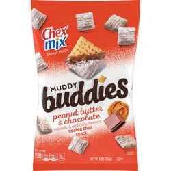 Chex Mix Muddy Buddies Peanut Butter and Chocolate Snack Mix, Snacks, 9 oz