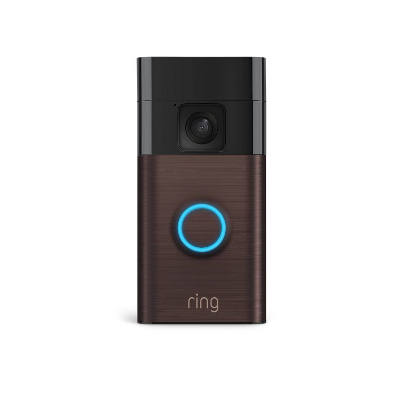 slide 1 of 9, Ring Battery Doorbell with Head-to-Toe HD Video, Live View with Two-Way Talk, and Motion Detection & Alerts - Venetian Bronze, 1 ct