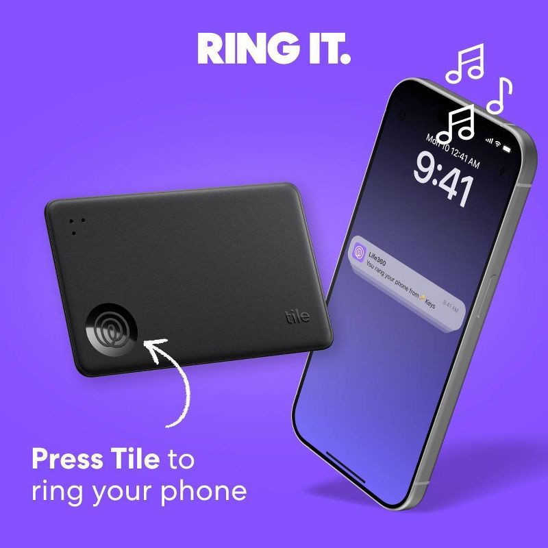 slide 3 of 7, Life360 Tile Slim: Bluetooth Tracker for Apple & Android Devices, 1 ct