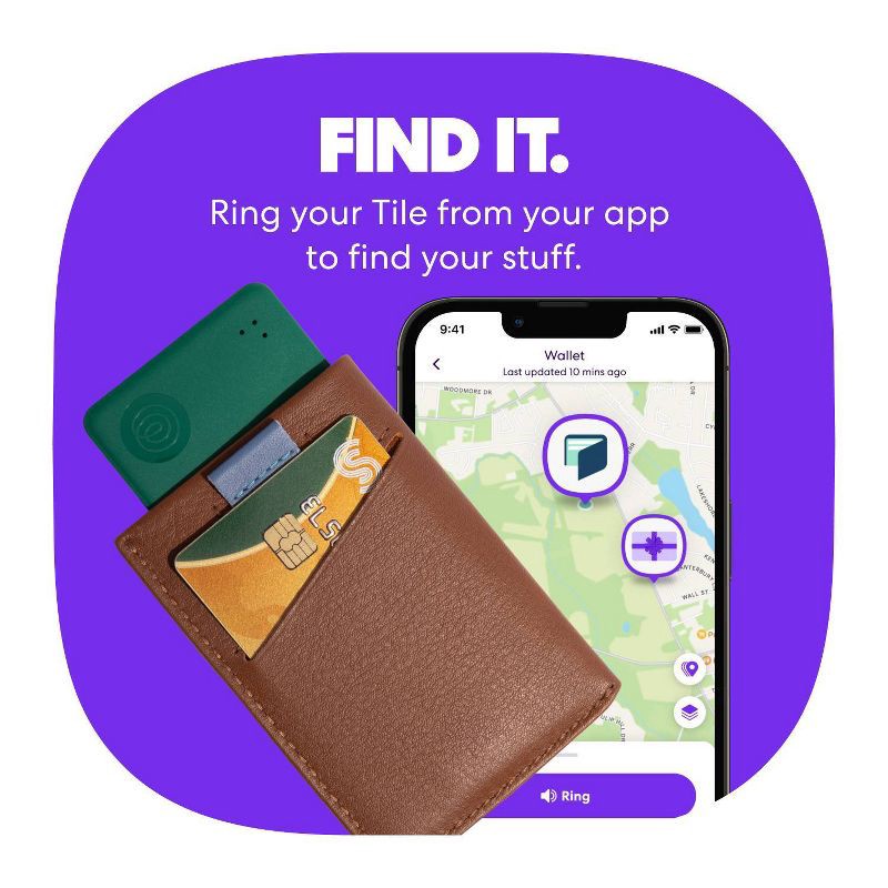 slide 3 of 7, Life360 Tile Slim: Bluetooth Tracker for Apple & Android Devices, 1 ct