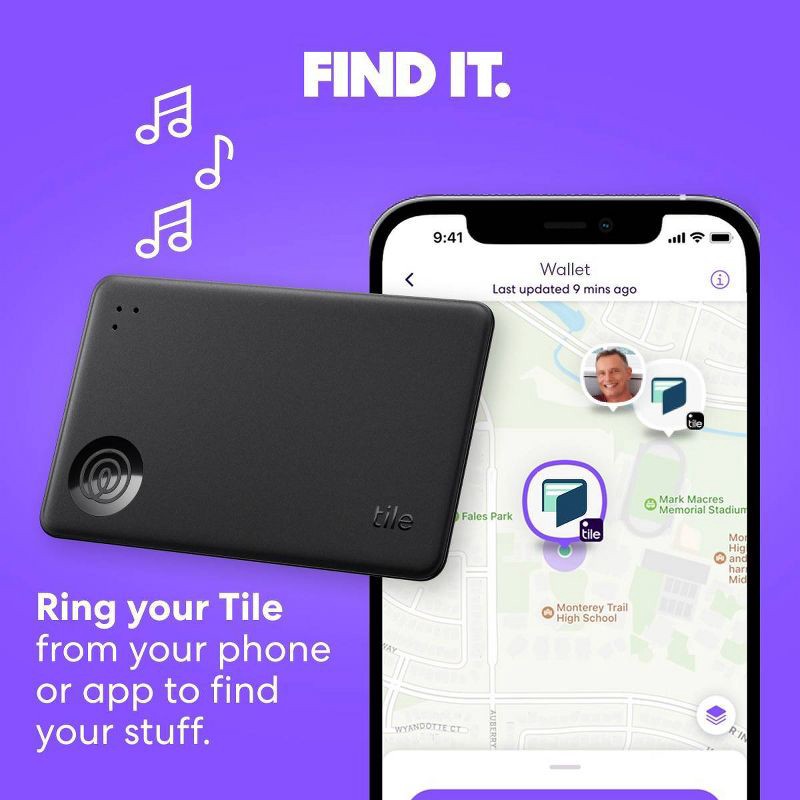 slide 4 of 7, Life360 Tile Slim: Bluetooth Tracker for Apple & Android Devices, 1 ct