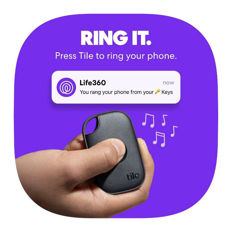 slide 4 of 7, Life360 Tile Pro: Bluetooth Tracker for Apple iOS & Android Devices, 1 ct