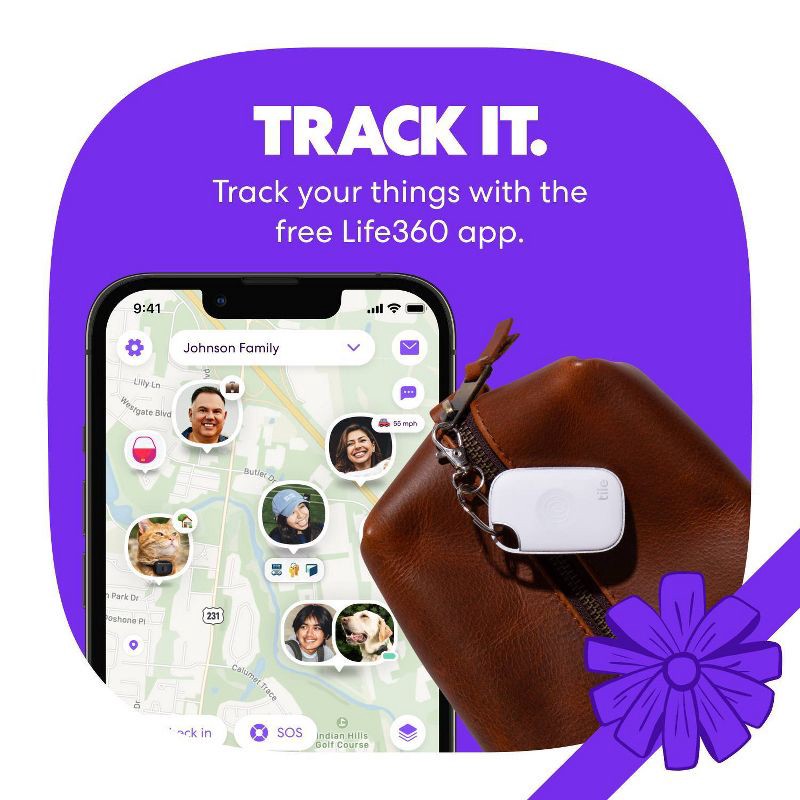 slide 5 of 7, Life360 Tile Pro: Bluetooth Tracker for Apple iOS & Android Devices, 1 ct