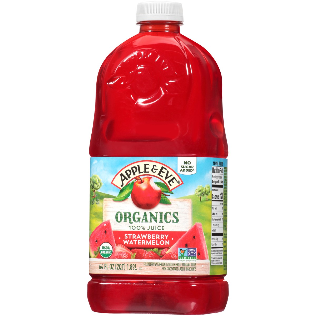 slide 4 of 11, Apple & Eve Organics Strawberry Watermelon 100% Juice 64 fl. oz. Bottle, 64 fl oz