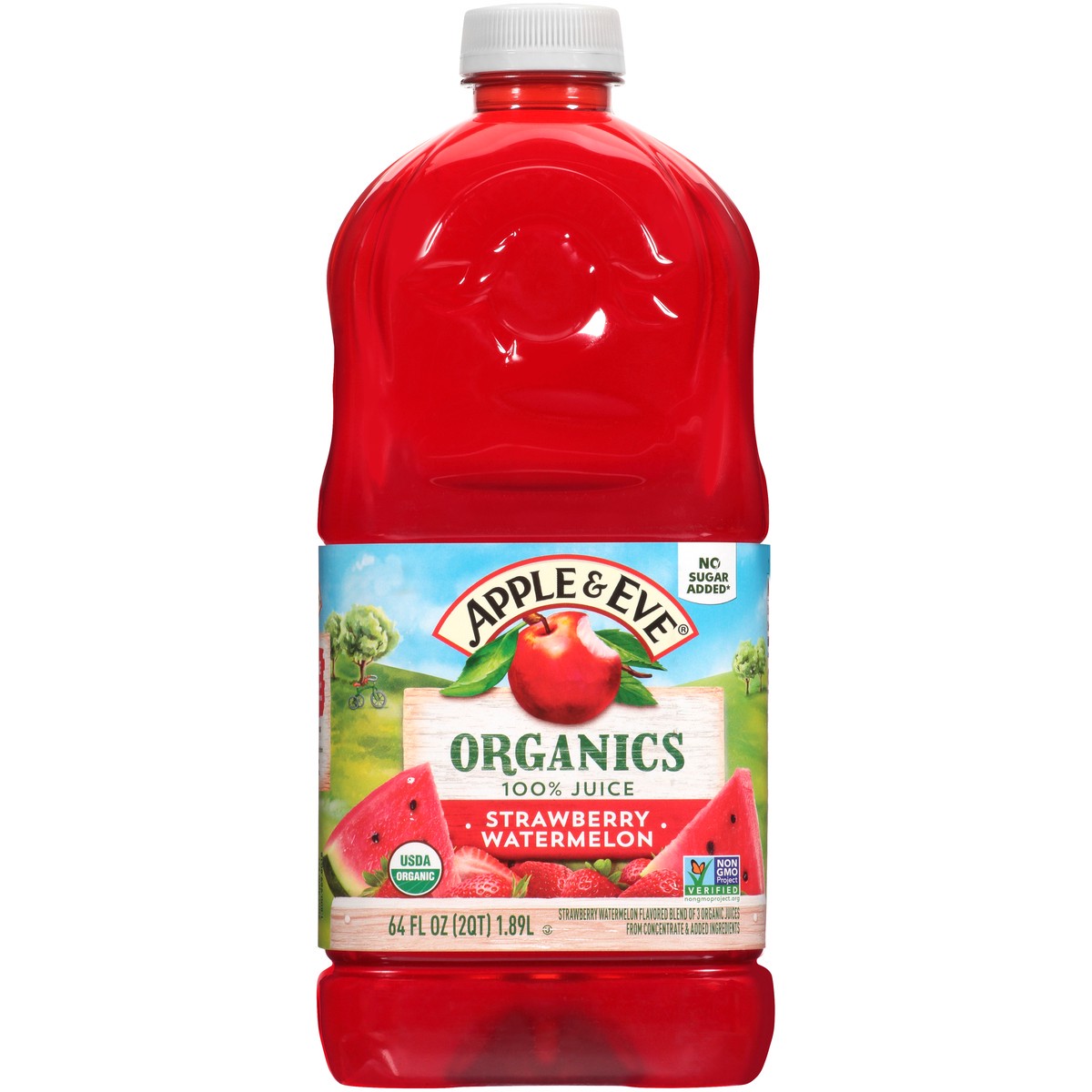 slide 1 of 11, Apple & Eve Organics Strawberry Watermelon 100% Juice 64 fl. oz. Bottle, 64 fl oz