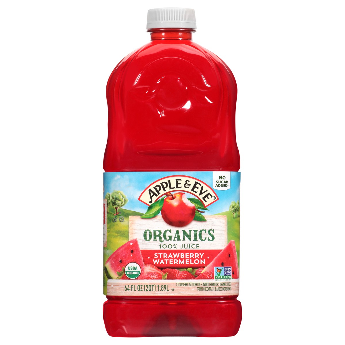 slide 3 of 11, Apple & Eve Organics Strawberry Watermelon 100% Juice 64 fl. oz. Bottle, 64 fl oz