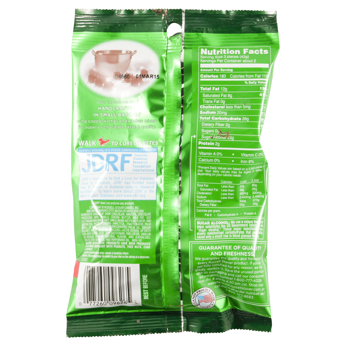 slide 2 of 3, RUSSELL STOVER Sugar Free Strawberry Flavored Crème Candy, (˜ 6 pieces) - 3 oz, 3 oz