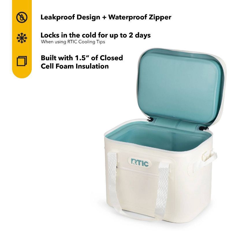 slide 2 of 6, RTIC Outdoors 30 Cans Ultra-Tough Soft Sided Cooler - Ivory, 30 cans