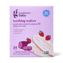 Teething Wafers Purple Sweet Potato & Raspberry Baby Snacks - 1.76oz - Good & Gather™