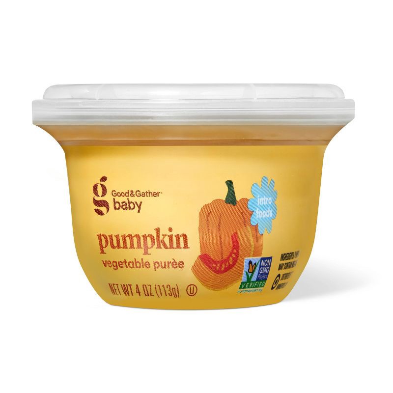 slide 1 of 4, Pumpkin Baby Food - 4oz - Good & Gather™, 4 oz