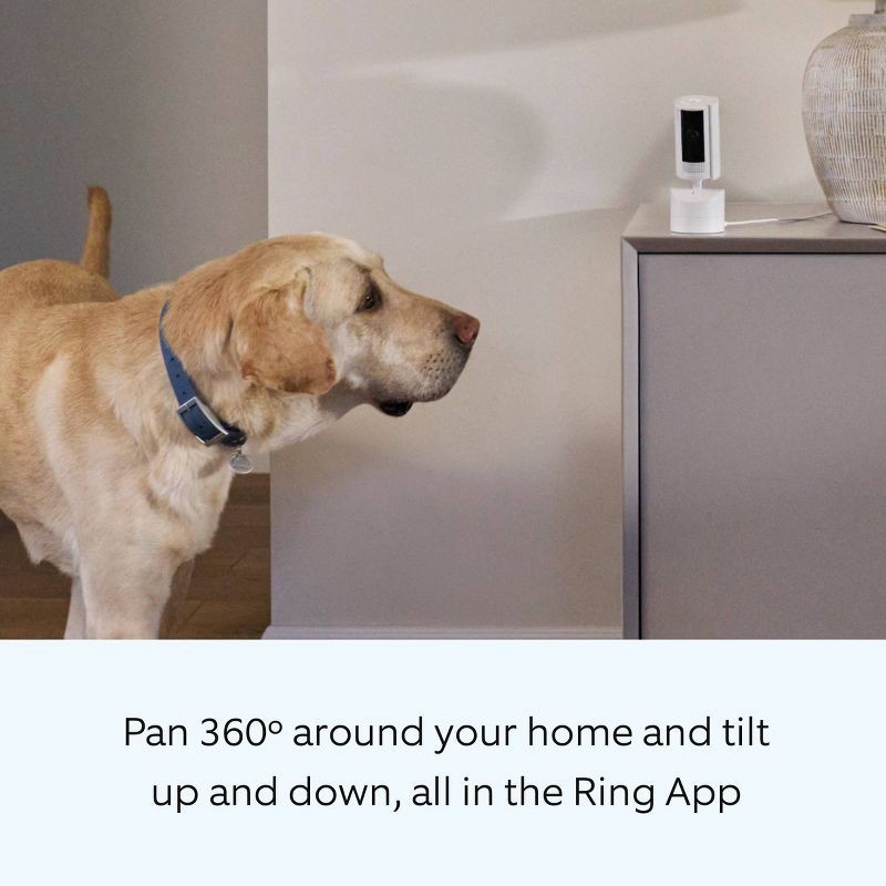 slide 3 of 10, Ring Pan-Tilt Indoor Cam with 360° Horizontal Pan Coverage, Live View, Two-Way Talk, HD Video - Blush: Security Camera, Night Vision, 1 ct