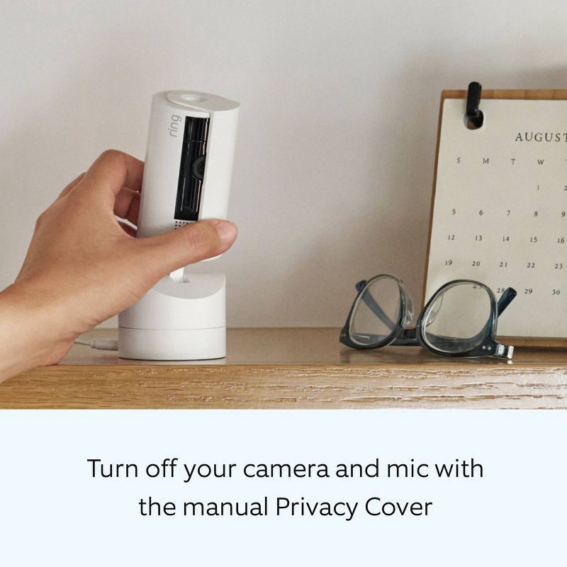 slide 4 of 10, Ring Pan-Tilt Indoor Cam with 360° Horizontal Pan Coverage, Live View, Two-Way Talk, HD Video - Blush: Security Camera, Night Vision, 1 ct