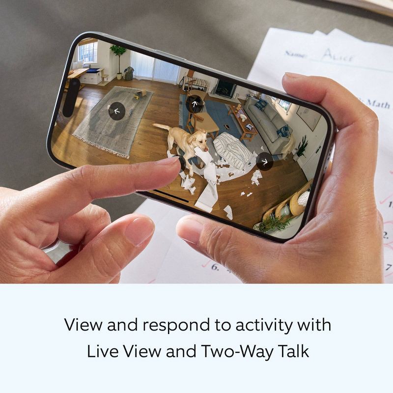 slide 8 of 10, Ring Pan-Tilt Indoor Cam with 360° Horizontal Pan Coverage, Live View, Two-Way Talk, HD Video - Blush: Security Camera, Night Vision, 1 ct