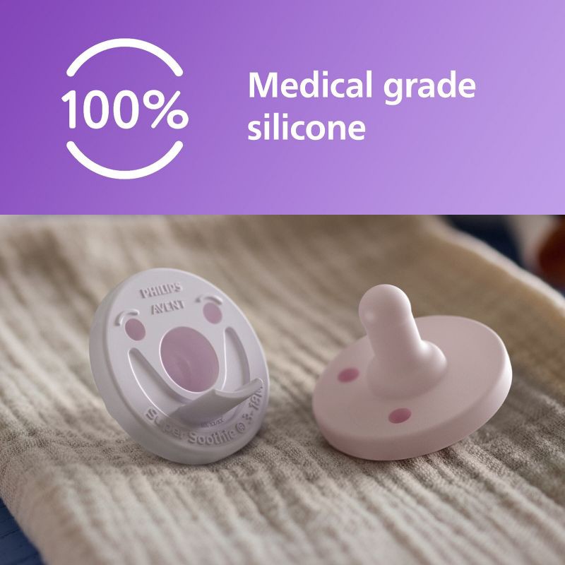 slide 5 of 16, Philips Avent Soothie 3-18m - Lilac/Pastel Pink - 2pk, 2 ct