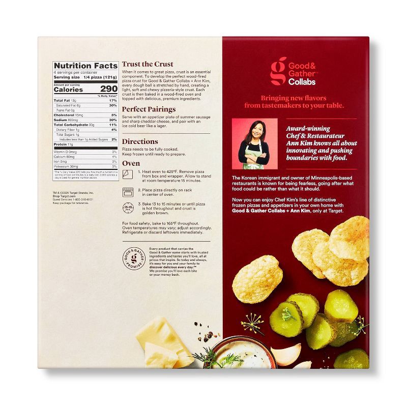 slide 2 of 6, Frozen Wood-Fired Crust Pickle Pie Pizza - 17.1oz - Good & Gather™ Collabs | Ann Kim, 17.1 oz