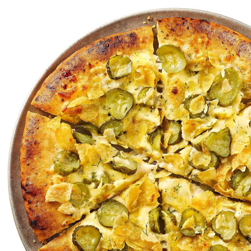 slide 3 of 6, Frozen Wood-Fired Crust Pickle Pie Pizza - 17.1oz - Good & Gather™ Collabs | Ann Kim, 17.1 oz