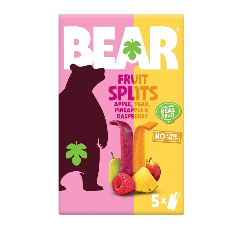 slide 1 of 6, BEAR Raspberry Pineapple Fruit Splits - 3.5oz, 3.5 oz
