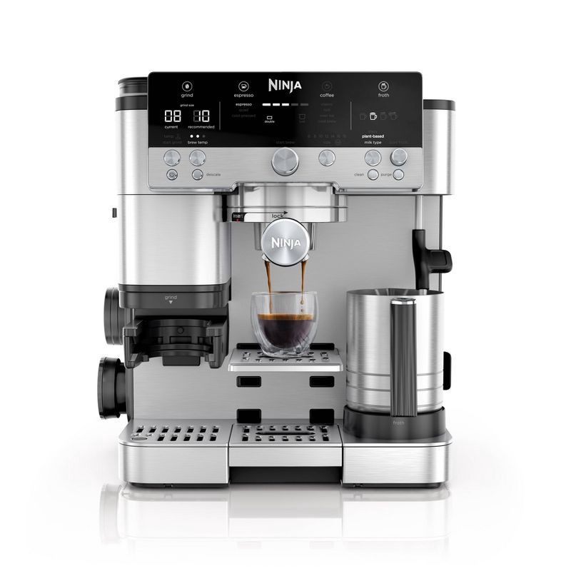 slide 2 of 13, Ninja Luxe Café Premier Series 3-in-1 Espresso, Coffee and Cold Brew Machine ES601: Barista System, Frother, Stainless Steel, 1 ct