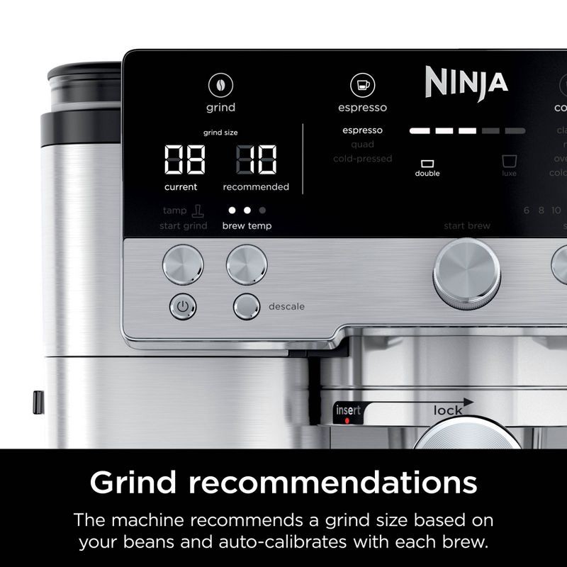 slide 5 of 13, Ninja Luxe Café Premier Series 3-in-1 Espresso, Coffee and Cold Brew Machine ES601: Barista System, Frother, Stainless Steel, 1 ct