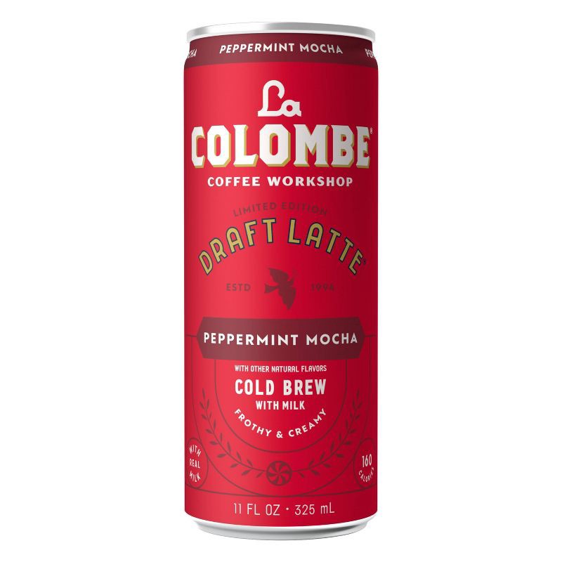 slide 1 of 10, La Colombe Peppermint Mocha Draft Latte - 11 fl oz Can, 11 fl oz