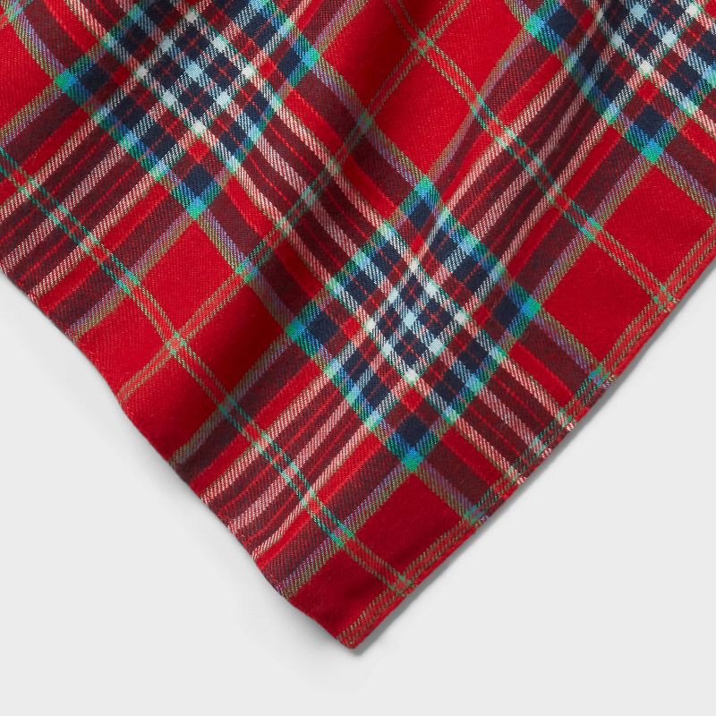 slide 4 of 5, Plaid Matching Family Pajama Dog and Cat Bandana - Wondershop™ Red One Size Fits Most, 1 ct