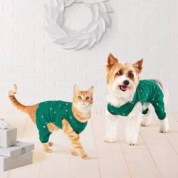 Polar Bear Print Jersey Holiday Matching Family Dog and Cat Pajamas - Wondershop™ Green S