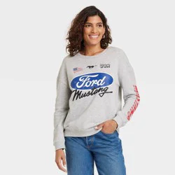 Women's Ford Mustang Cozy Graphic Sweatshirt - Heather Gray XS