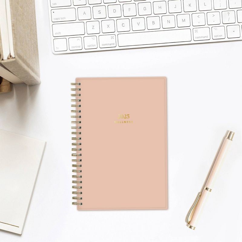 slide 2 of 10, The Everygirl Wellness Planner January - December 2025 5"x8" Weekly/Monthly Wirebound Solid Desert Rose, 1 ct