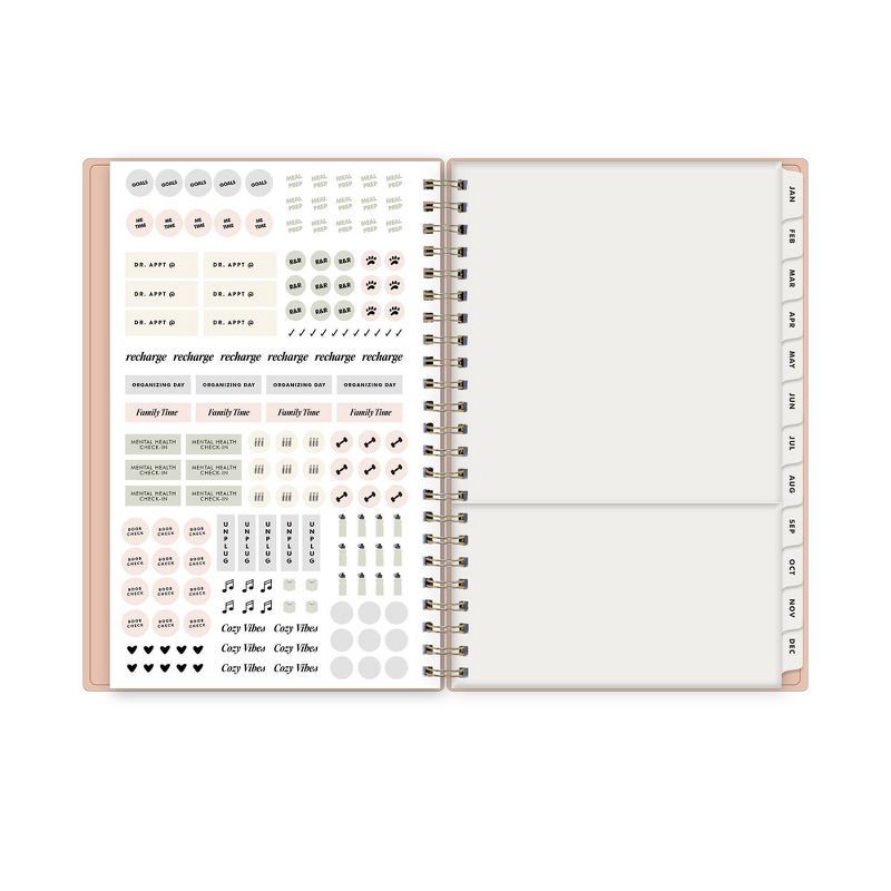 slide 7 of 10, The Everygirl Wellness Planner January - December 2025 5"x8" Weekly/Monthly Wirebound Solid Desert Rose, 1 ct