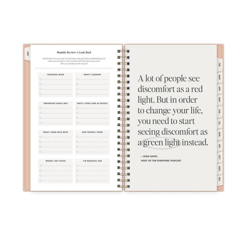 slide 8 of 10, The Everygirl Wellness Planner January - December 2025 5"x8" Weekly/Monthly Wirebound Solid Desert Rose, 1 ct