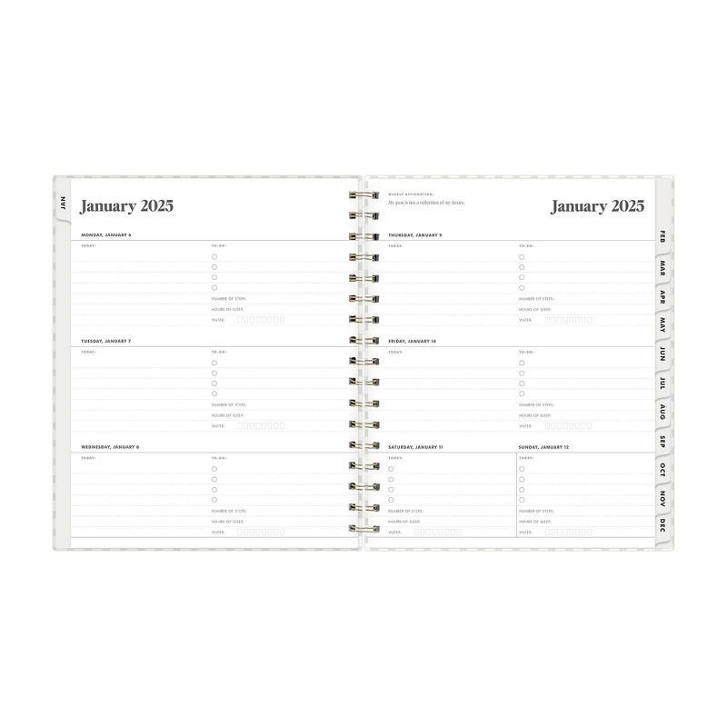 slide 6 of 10, The Everygirl Wellness Planner January - December 2025 Hardcover 7"x9" Weekly/Monthly Wirebound Mable Gray, 1 ct