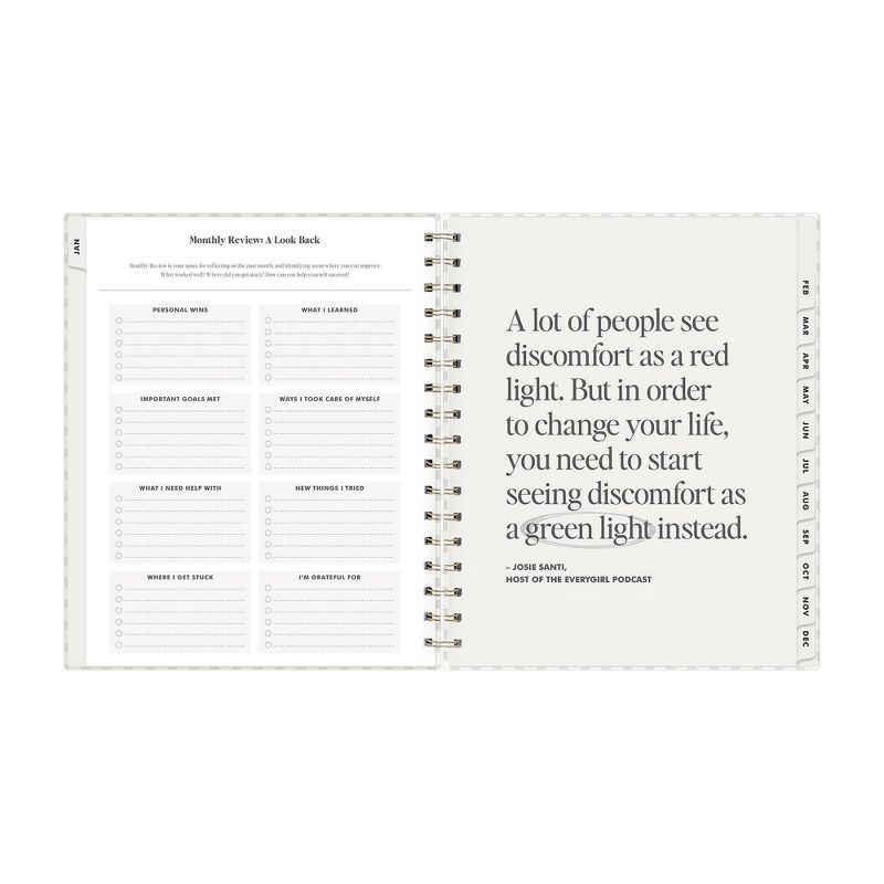 slide 8 of 10, The Everygirl Wellness Planner January - December 2025 Hardcover 7"x9" Weekly/Monthly Wirebound Mable Gray, 1 ct