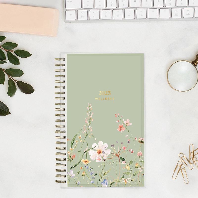 slide 2 of 10, The Everygirl Wellness Planner January - December 2025 5"x8" Weekly/Monthly Wirebound Layton Sage, 1 ct